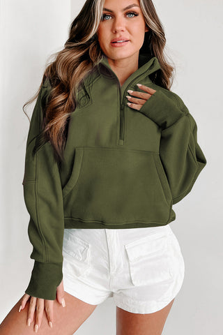Quarter Zip Hight Neck Sweatshirt - 8 Colors