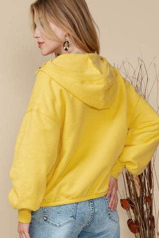 Half Zip Hoodie with Kangaroo Pockets