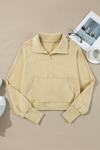 Quarter Zip Hight Neck Sweatshirt - 8 Colors