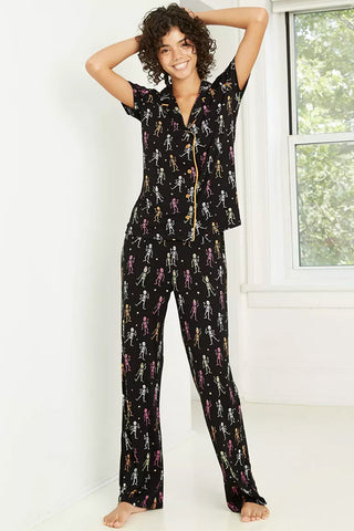 Halloween Pumpkin Short Sleeve Shirt PJ Set