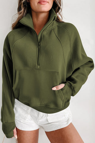 Quarter Zip Hight Neck Sweatshirt - 8 Colors