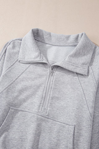 Quarter Zip Hight Neck Sweatshirt - 8 Colors