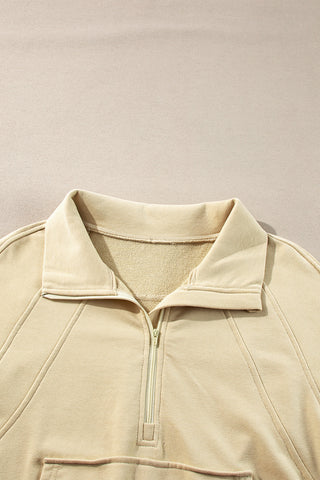Quarter Zip Hight Neck Sweatshirt - 8 Colors