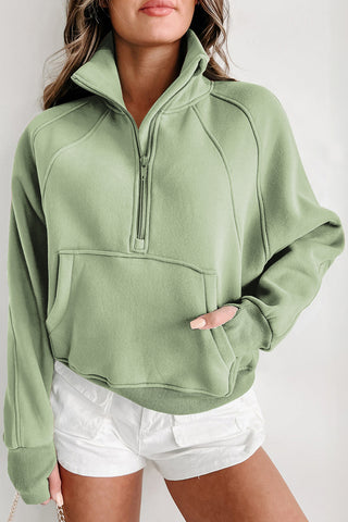 Quarter Zip Hight Neck Sweatshirt - 8 Colors
