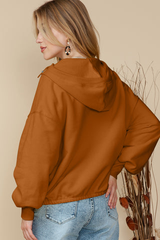 Half Zip Hoodie with Kangaroo Pockets