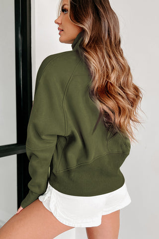 Quarter Zip Hight Neck Sweatshirt - 8 Colors