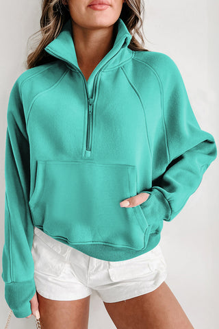 Quarter Zip Hight Neck Sweatshirt - 8 Colors