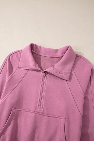 Quarter Zip Hight Neck Sweatshirt - 8 Colors