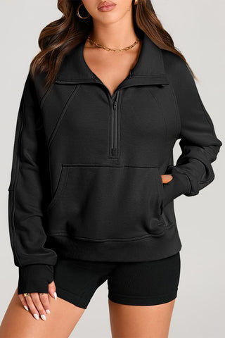 Quarter Zip Hight Neck Sweatshirt - 8 Colors