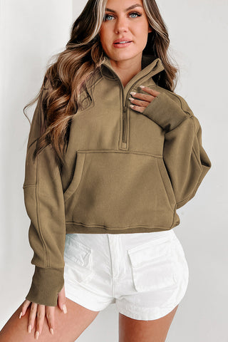 Quarter Zip Hight Neck Sweatshirt - 8 Colors