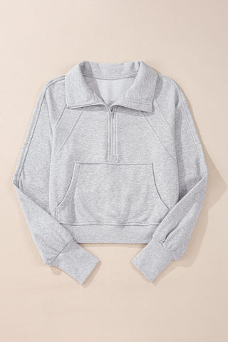 Quarter Zip Hight Neck Sweatshirt - 8 Colors