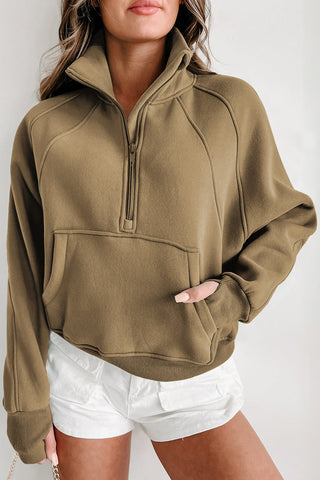 Quarter Zip Hight Neck Sweatshirt - 8 Colors