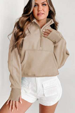 Quarter Zip Hight Neck Sweatshirt - 8 Colors