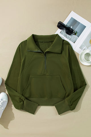 Quarter Zip Hight Neck Sweatshirt - 8 Colors