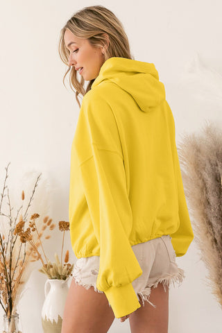 Half Zip Hoodie with Kangaroo Pockets