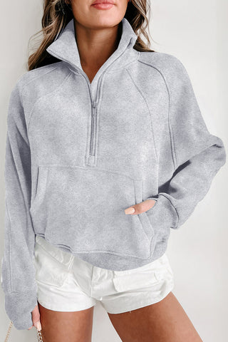 Quarter Zip Hight Neck Sweatshirt - 8 Colors