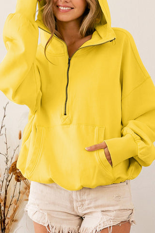 Half Zip Hoodie with Kangaroo Pockets