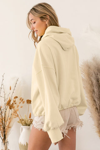 Half Zip Hoodie with Kangaroo Pockets