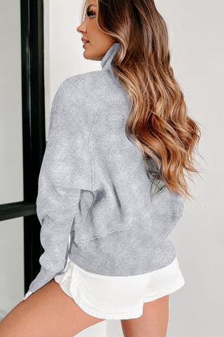 Quarter Zip Hight Neck Sweatshirt - 8 Colors