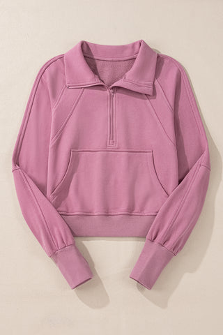 Quarter Zip Hight Neck Sweatshirt - 8 Colors