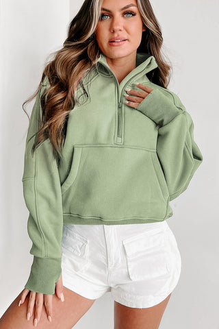 Quarter Zip Hight Neck Sweatshirt - 8 Colors