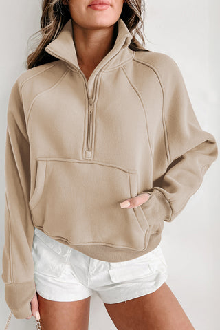 Quarter Zip Hight Neck Sweatshirt - 8 Colors
