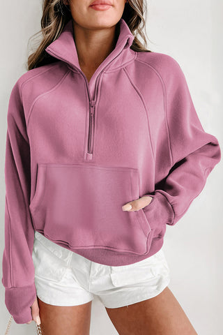 Quarter Zip Hight Neck Sweatshirt - 8 Colors