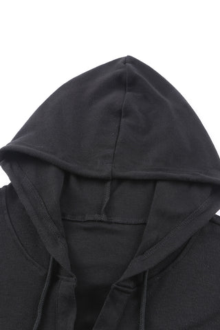 Hoodie with Tortoise Shell Button Front