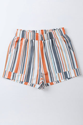 Vintage Wash Striped Shorts