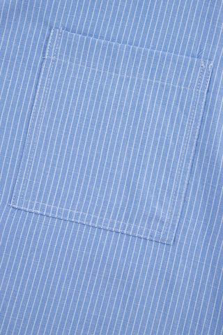Stripe Tunic Shirt Roll Tab Sleeves - 3 Colors