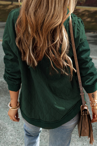Quilted Hoodie with Exposed Seams - 2 Colors