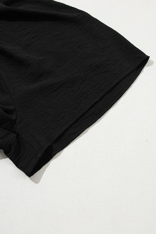 Romper Short Sleeves Collar Button Front - 4 Colors