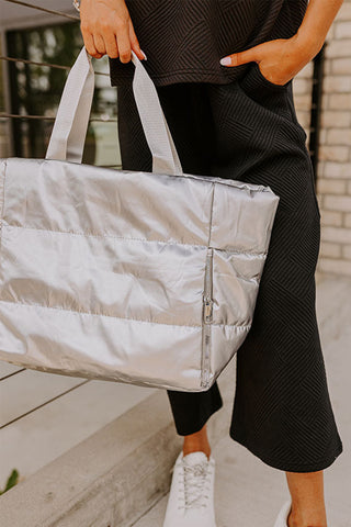 Large Puffer Tote Bag - 2 Colors