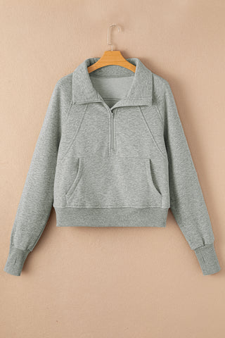 Quarter Zip Hight Neck Sweatshirt - 3 Colors