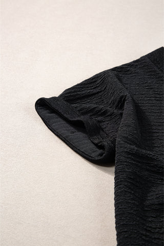 V Neck Textured T Shirt - 2 Colors