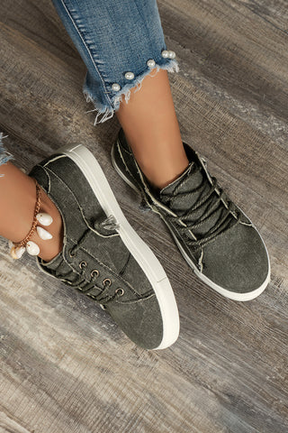 Criss Cross Canvas Sneakers - 2 Colors