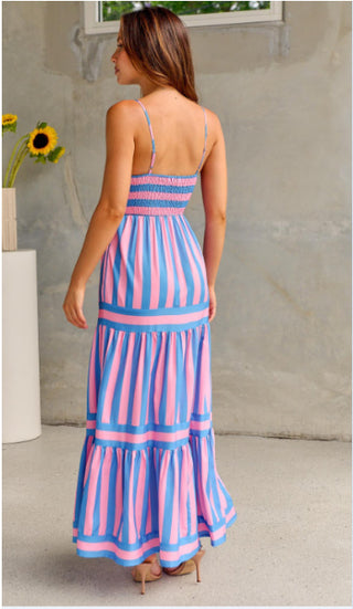 Striped Maxi Spaghetti Straps - 3 Colors