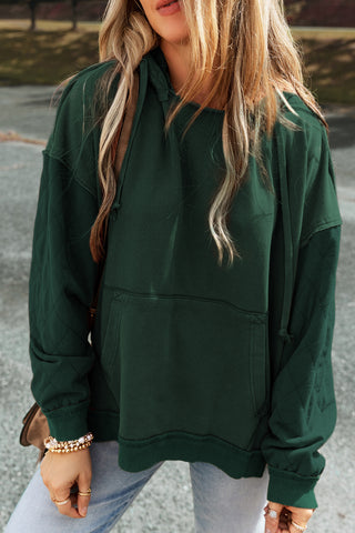 Quilted Hoodie with Exposed Seams - 2 Colors