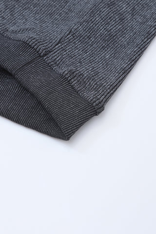 Ribbed Knit Round Neck Sweatshirt - 6 Colors