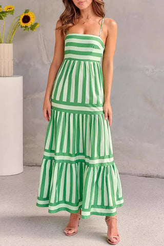 Striped Maxi Spaghetti Straps - 3 Colors