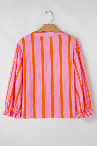 Crinkle Ruffle Sleeve Loose Top - 3 Colors