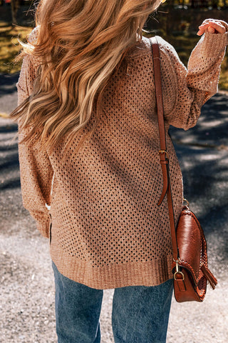 Oversized Hollowed Knit Sweater - 4 Colors