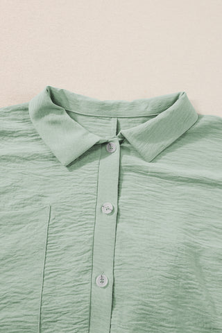 Romper Short Sleeves Collar Button Front - 4 Colors