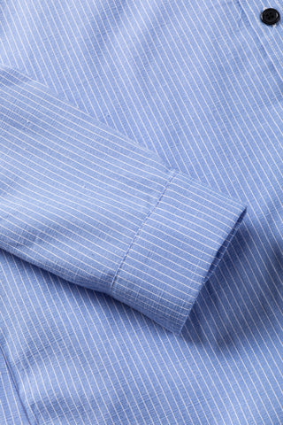 Stripe Tunic Shirt Roll Tab Sleeves - 3 Colors