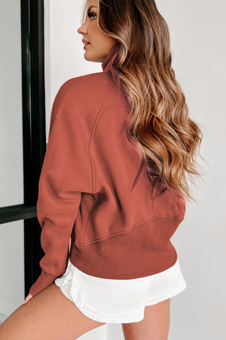 Quarter Zip Hight Neck Sweatshirt - 3 Colors