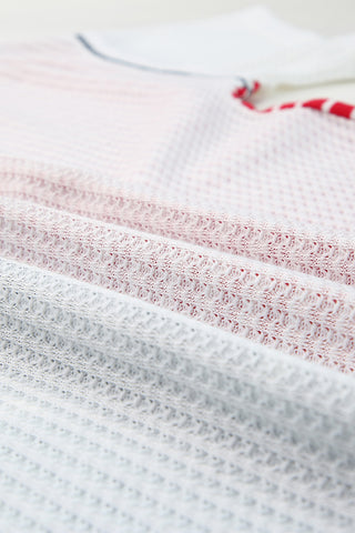 Stripes & Stars V Neck Short Sleeve Knit - 2 Color Variations