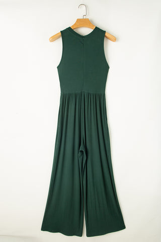 Sleeveless High Waist Wide Leg Jumpsuit - 3 Colors