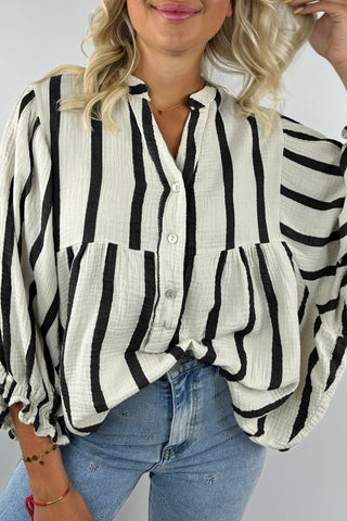 Crinkle Ruffle Sleeve Loose Top - 3 Colors