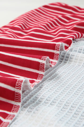Stripes & Stars V Neck Short Sleeve Knit - 2 Color Variations