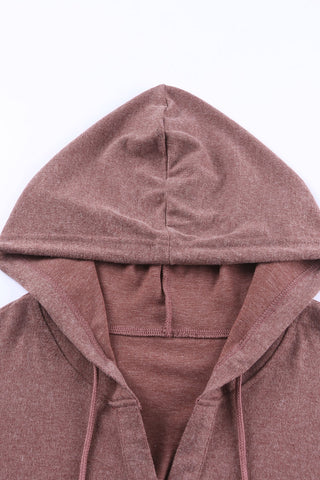 Hoodie with Tortoise Shell Button Front